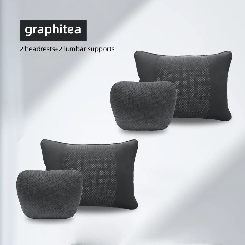 Enhance Your Driving Comfort with the Universal Car Seat Pillow: Soft and Luxurious Space Leather for Neck Support - Delicate Leather