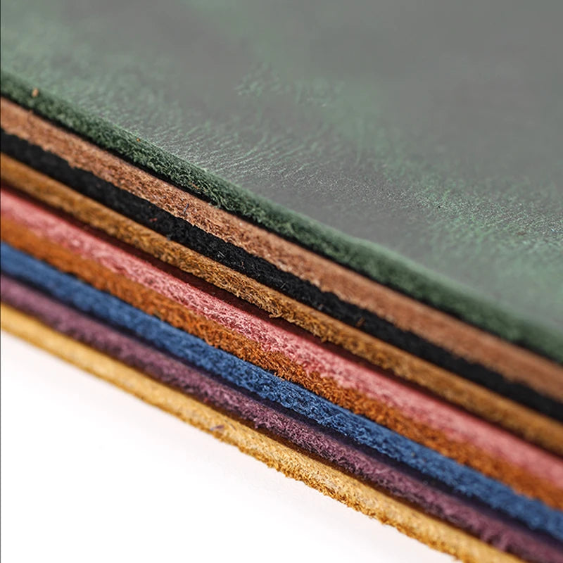2mm Dark Orange Natural Cow Skin Leather - Crazy Horse Leather