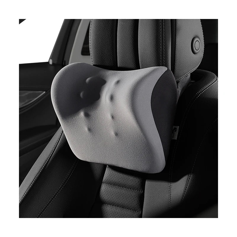 Hot Selling Luxury Car Seat Neck Support Pillow with Memory Foam and Massaging Feature - Delicate Leather