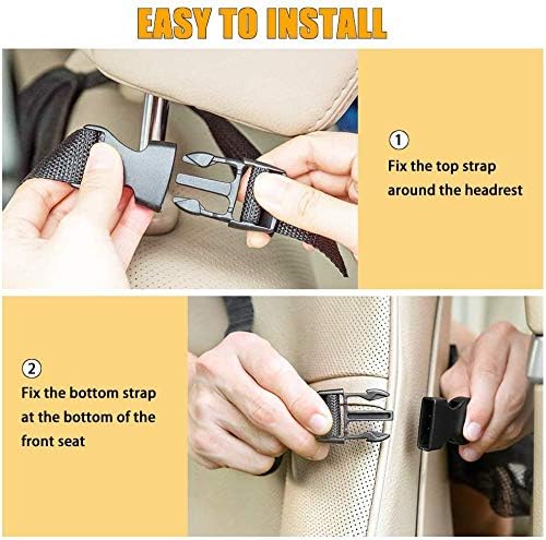 Backseat Car Organizer 2 Pack - Multifunctional Hanging Car Seat Storage with Tablet Holder, Custom Fit For Your Cars, Car Accessories - Delicate Leather