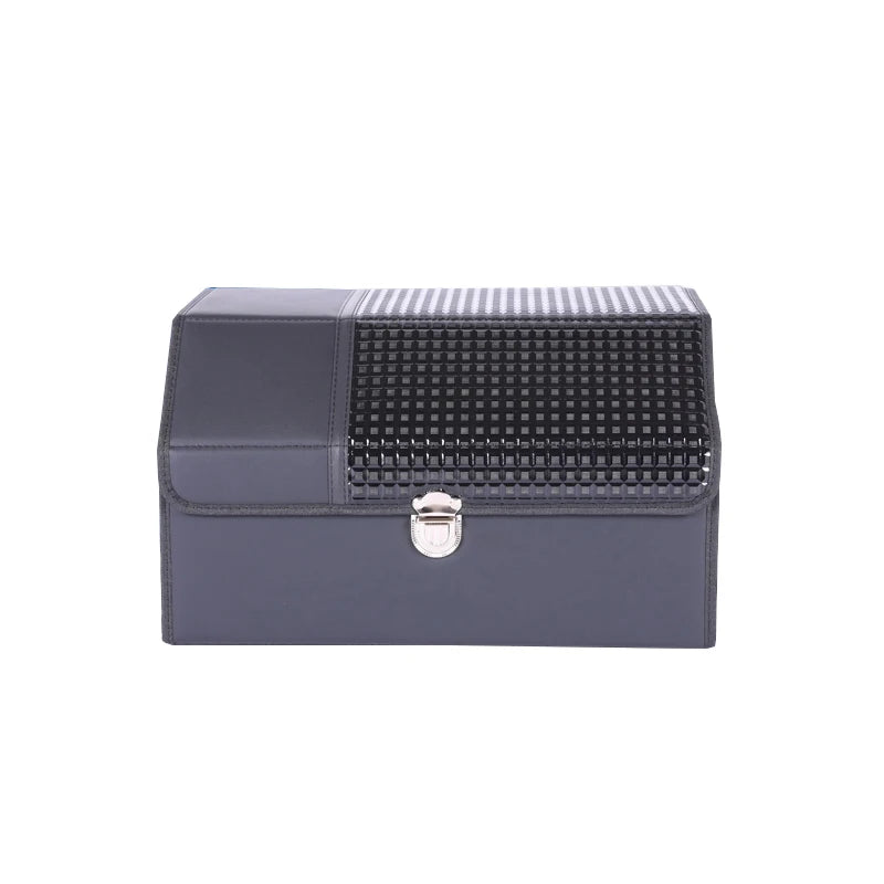 Durable and Premium Foldable Waterproof Cargo Storage Box for Car, Designed for Organized Trunk Space - Ideal Car Accessory for Women - Delicate Leather