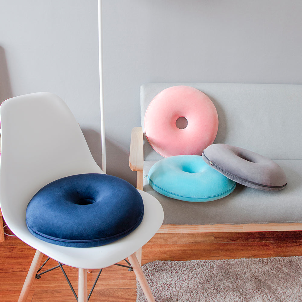 New Office Chair Cushion with Hole - Round Hemorrhoid Cushion - Delicate Leather