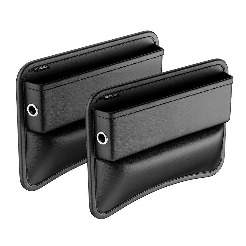 Auto Interior Accessories: Universal Leather Car Seat Gap Filler Organizer, Custom For All Cars, Multifunctional Pu Leather Console Side Pocket Organizer - Delicate Leather