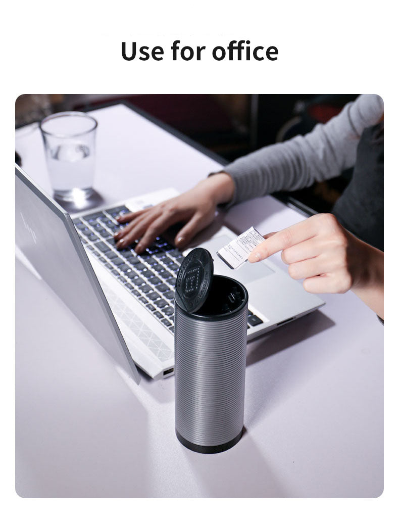 Car Storage Box - Portable Drive Bin Wastebasket Multi-function Car Garbage Bin, Car Accessories - Delicate Leather