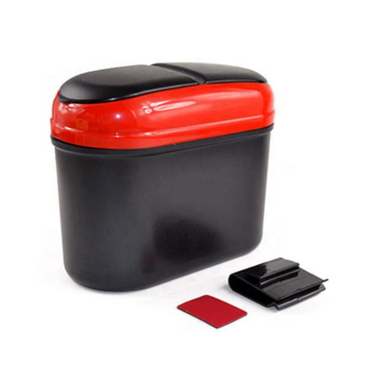 Car Mini Trash Can Garbage Dust Case Holder Bin - Polyester Trash Rubbish Bin for Car, Office, Home, Auto, and Vehicle Accessories - Delicate Leather