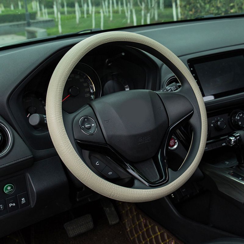 High Quality Universal Customized Waterproof Silicone Car Steering Wheel Cover - Delicate Leather