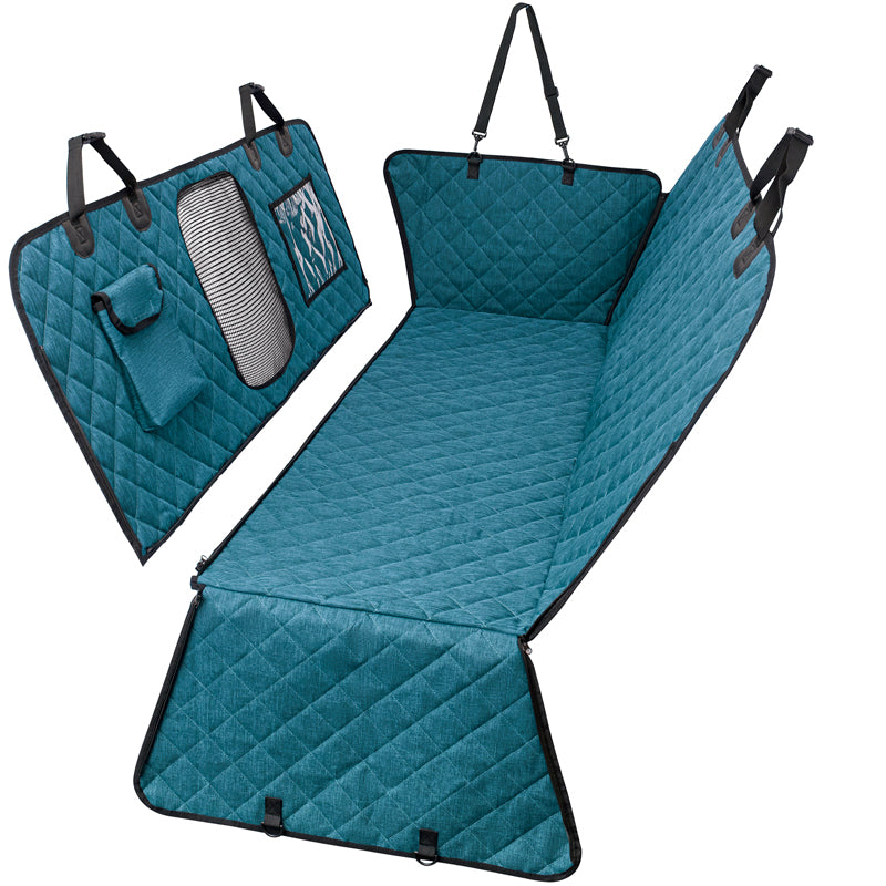 Luxury Waterproof Protector Active Pets Dog Car Seat Cover for Back Seat - Delicate Leather