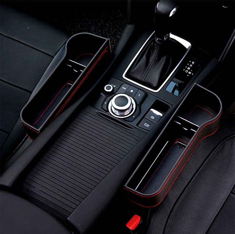 Car Seat Gap Filler Organizer, Custom For All Cars, Multifunctional Large-Capacity Non-Slip Car Seat Gap Filler - Delicate Leather