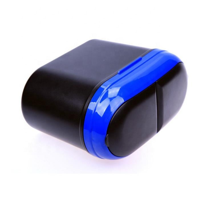 Car Mini Trash Can Garbage Dust Case Holder Bin - Polyester Trash Rubbish Bin for Car, Office, Home, Auto, and Vehicle Accessories - Delicate Leather