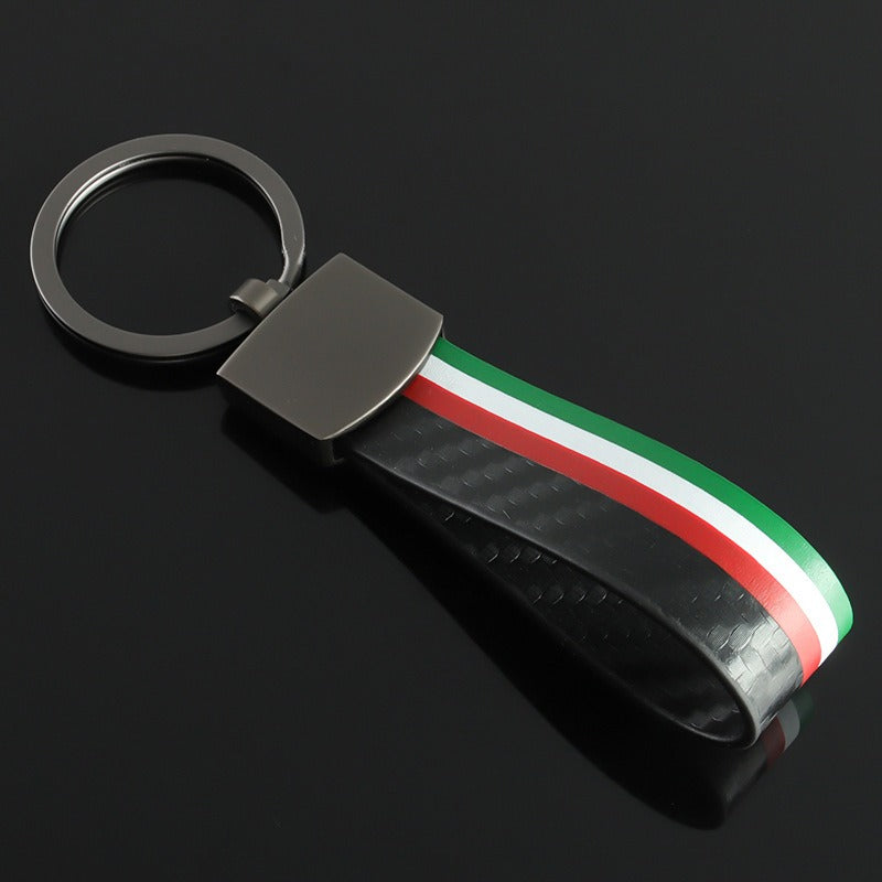 Sublimation Car Keychain with Logo - Custom Luxury PU Leather Key Holder Keyring - Delicate Leather