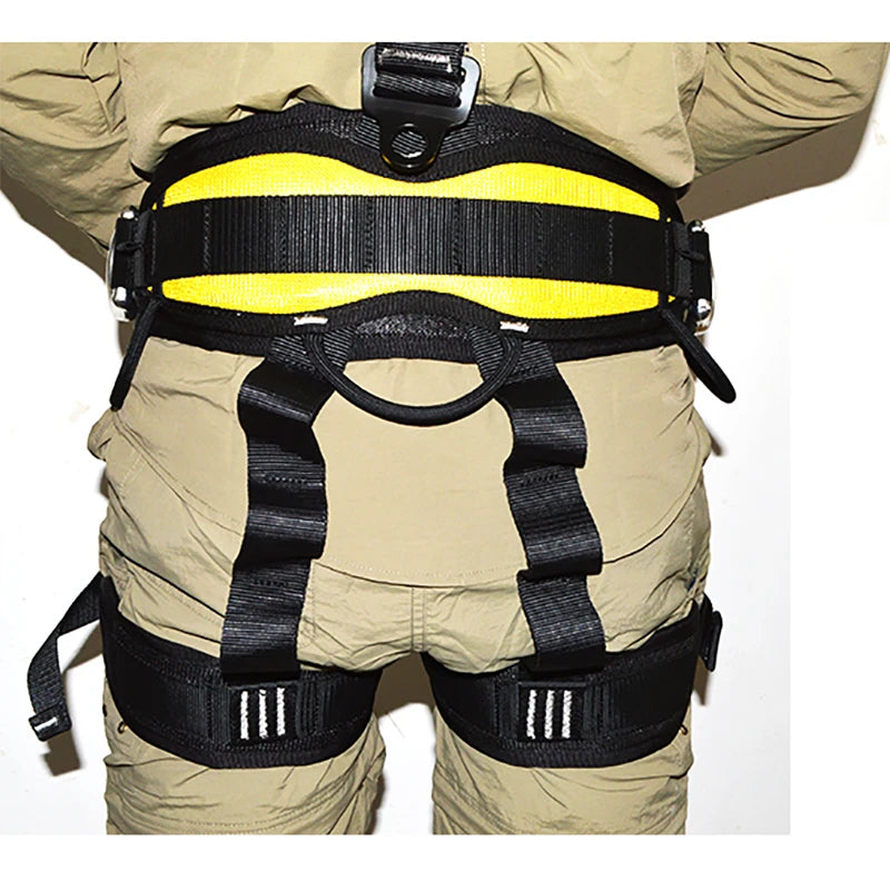 Advanced Full-Body Climbing Harness - Premium Safety Belt for Mountaineering, Downhill, Aerial Work, and Outdoor Rappelling - Durable Protection Equipment for Expansion Activities