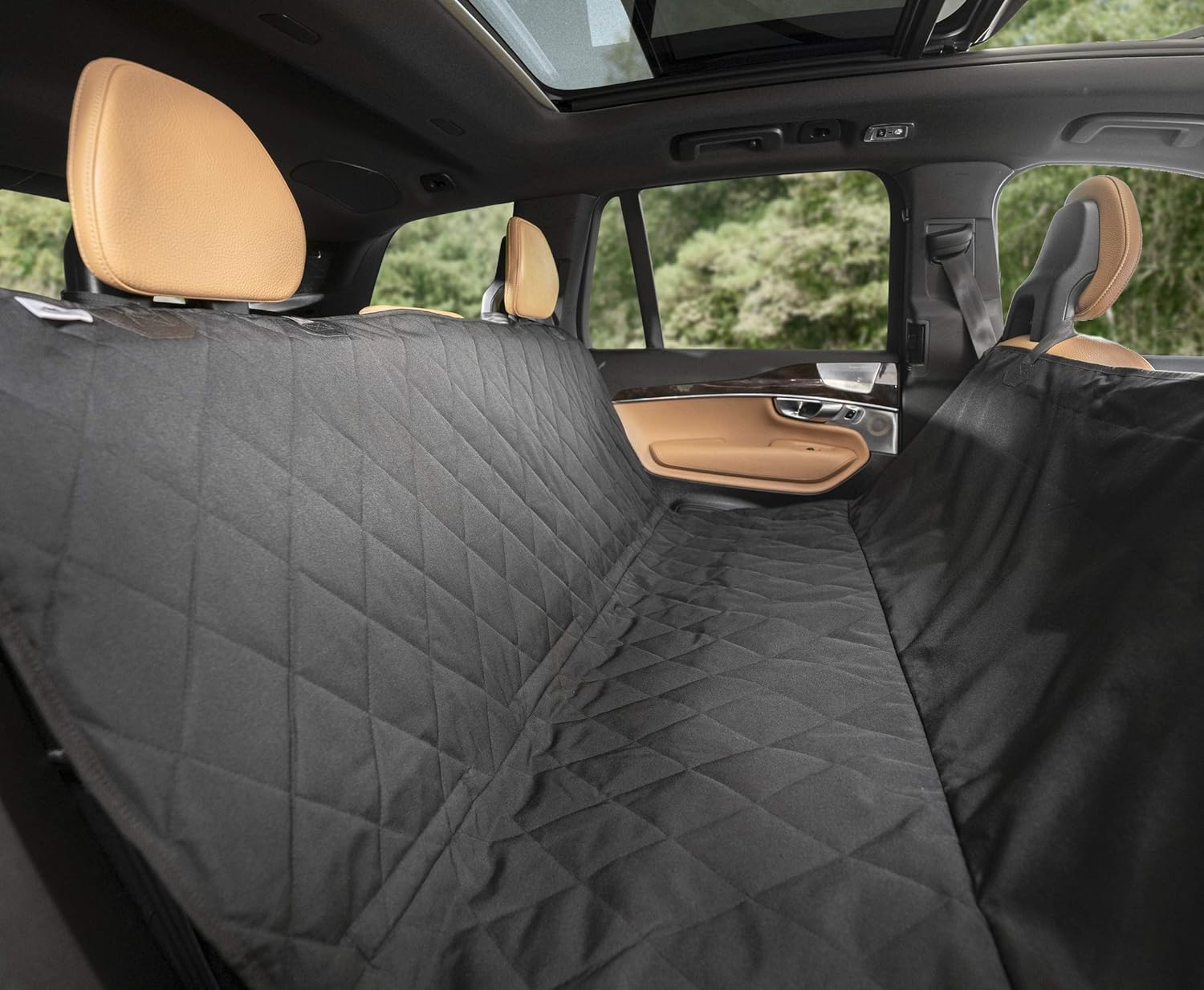 Dog Car Seat Cover for Back Seat - Premium Edition, Waterproof, Protects from Scratches - Delicate Leather
