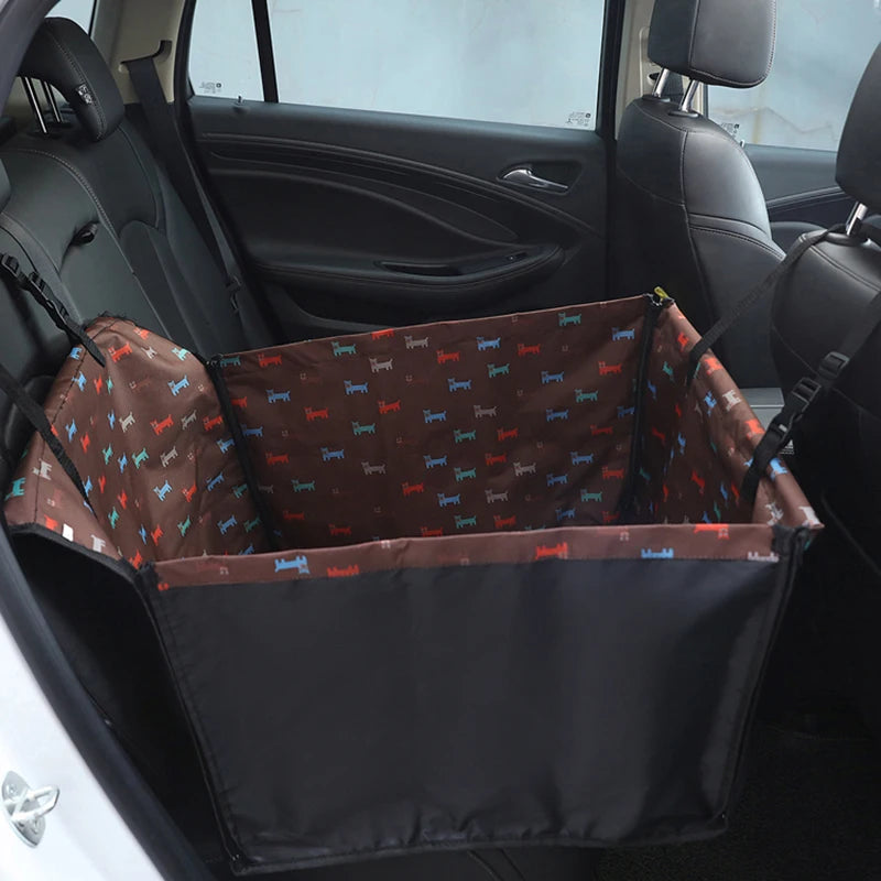 New Seat Cover for Pet Transport - Car Seat Cover, Folding Travel Bag, Waterproof Fabric Pet Transport Basket - Delicate Leather