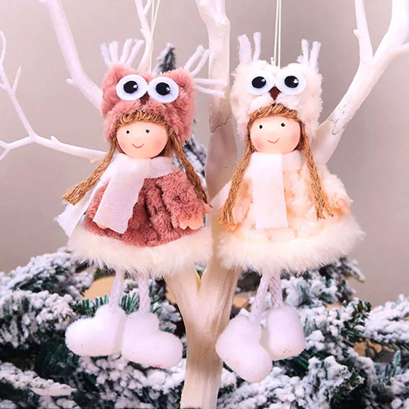2023 Navidad Christmas Tree Car Decor Wooden Hanging Pendant Elk Christmas Decorations for Home New Year Noel Birthday Gift