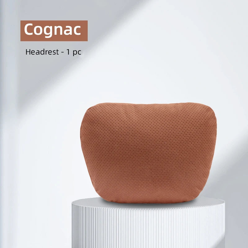 Enhance Your Driving Comfort with the Universal Car Seat Pillow: Soft and Luxurious Space Leather for Neck Support - Delicate Leather