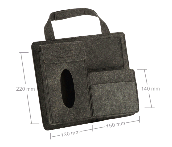 Simple Style Felt Car Back Seat Storage Organizer, Custom Fit For Your Cars - Delicate Leather