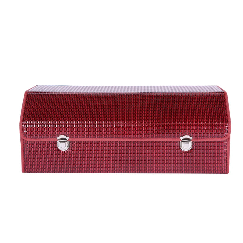 Durable and Premium Foldable Waterproof Cargo Storage Box for Car, Designed for Organized Trunk Space - Ideal Car Accessory for Women - Delicate Leather