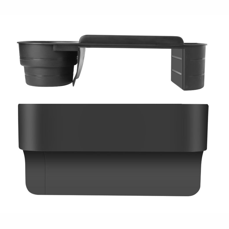 Car Seat Gap Filler Organizer, Custom For All Cars, High-Quality Plastic Multi-Function Car Cup Holder - Fits Between Front Seat and Arm Rest - Delicate Leather