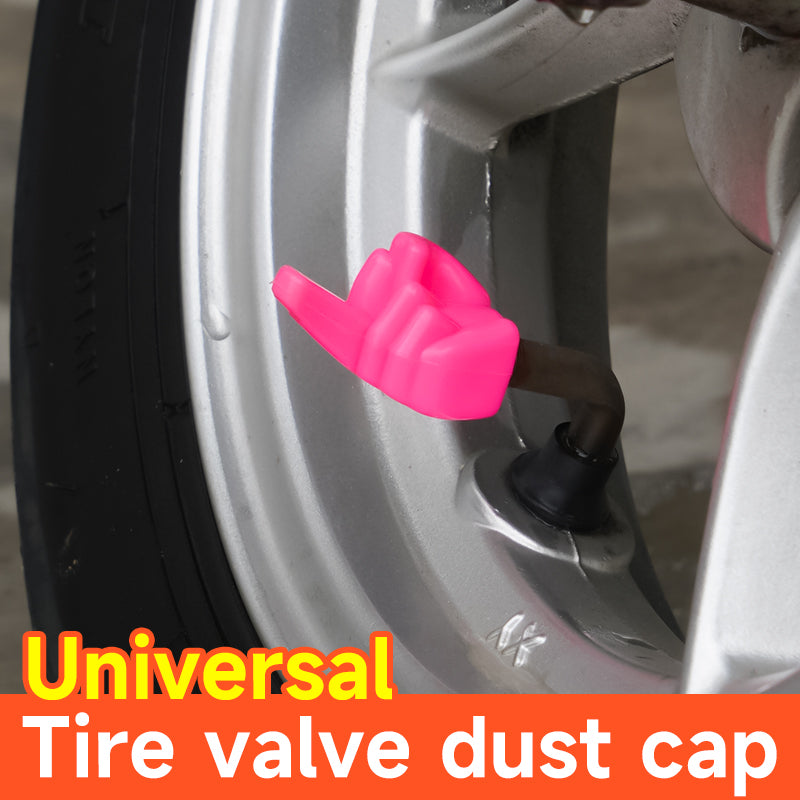 Factory Plastic Finger Colorful Stem Wheel Tire Valve Cap Cover - Tyre Caps for Bus, Car, Bike, Motor - Delicate Leather