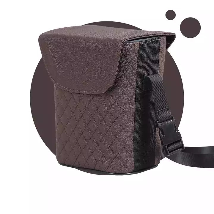 Multifunction PU Leather Seat Back Hanging Storage Bag Box Bucket - Large Capacity Waterproof Car Trash Can and Storage Box - Delicate Leather