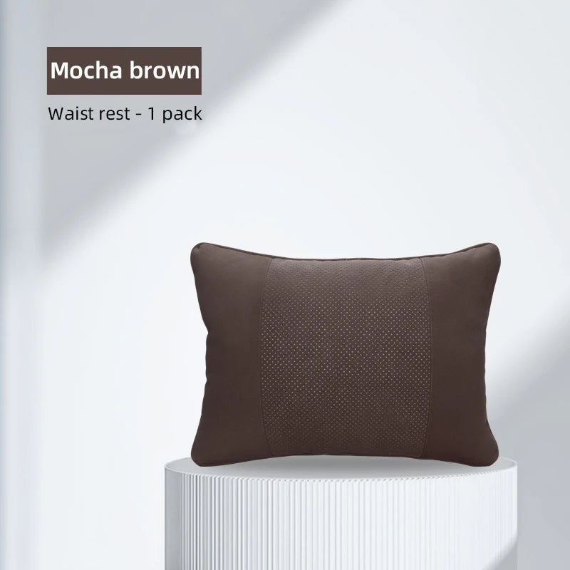 Enhance Your Driving Comfort with the Universal Car Seat Pillow: Soft and Luxurious Space Leather for Neck Support - Delicate Leather