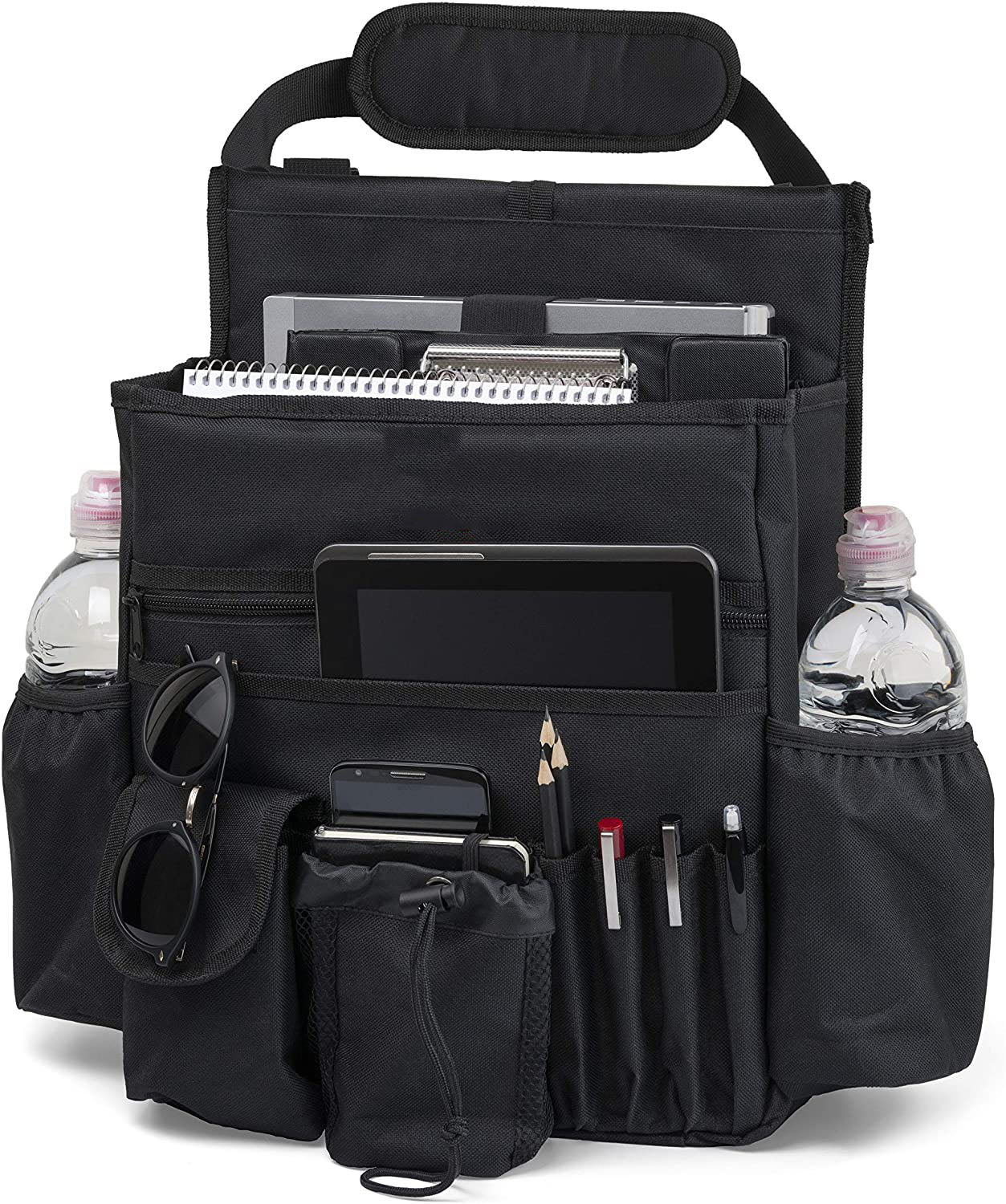 Car Front Seat Organizer with Dedicated Tablet and Laptop Storage, Custom Fit For Your Cars, Car Accessories - Delicate Leather