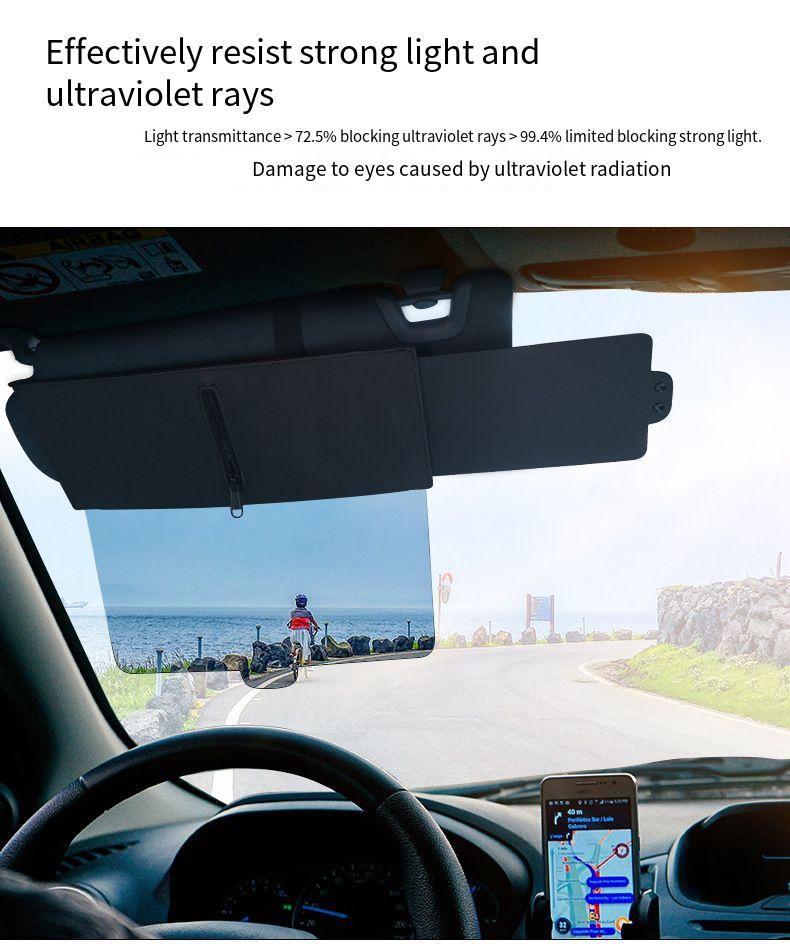 Anti-Glare Adjustable Sun Visor Extender Car Sunshade Universal Window Sun Blocker Polarized - Delicate Leather