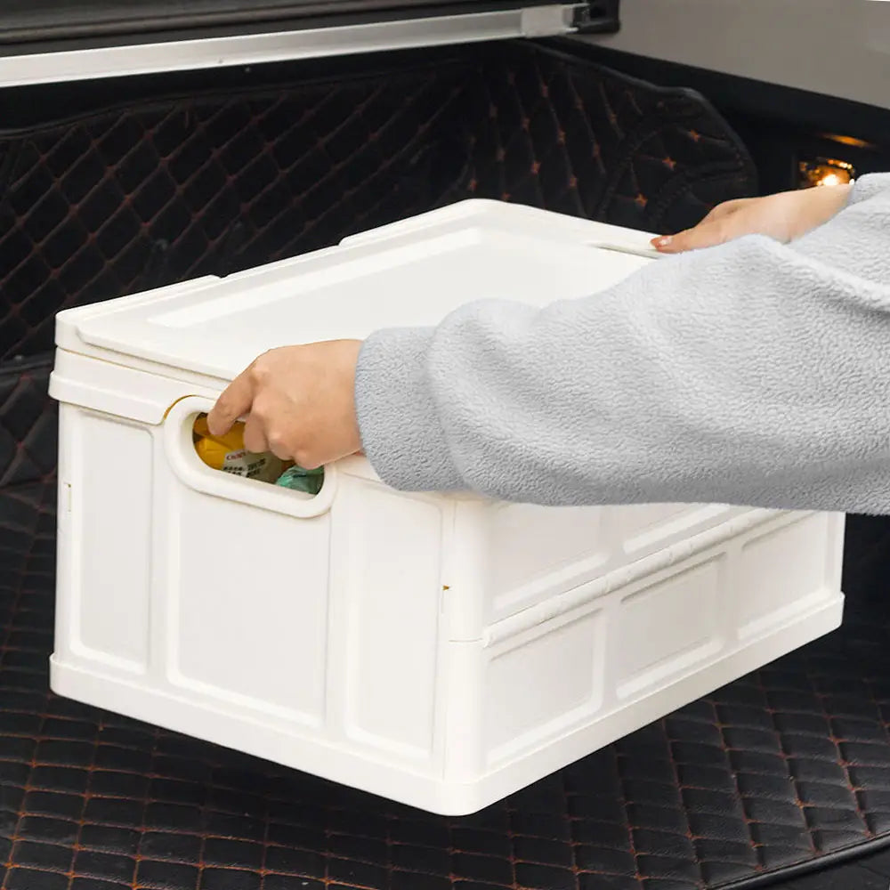 Premium Multifunctional Foldable Storage Box for Garden Use - Delicate Leather