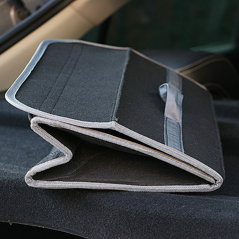 Car Trunk Felt Bag - Multi-Size Foldable Car Storage Bag and Glove Box Sundries Organizer - Delicate Leather