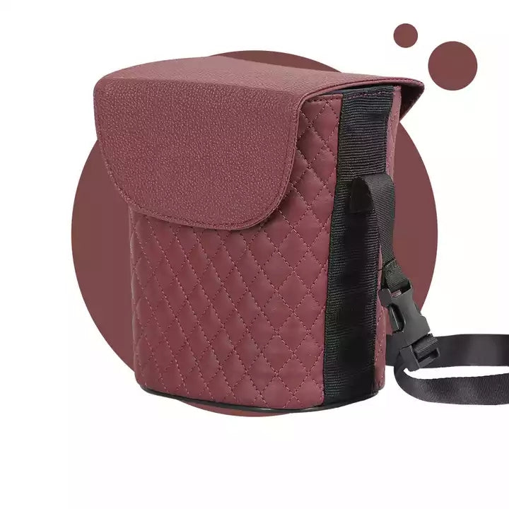 Multifunction PU Leather Seat Back Hanging Storage Bag Box Bucket - Large Capacity Waterproof Car Trash Can and Storage Box - Delicate Leather