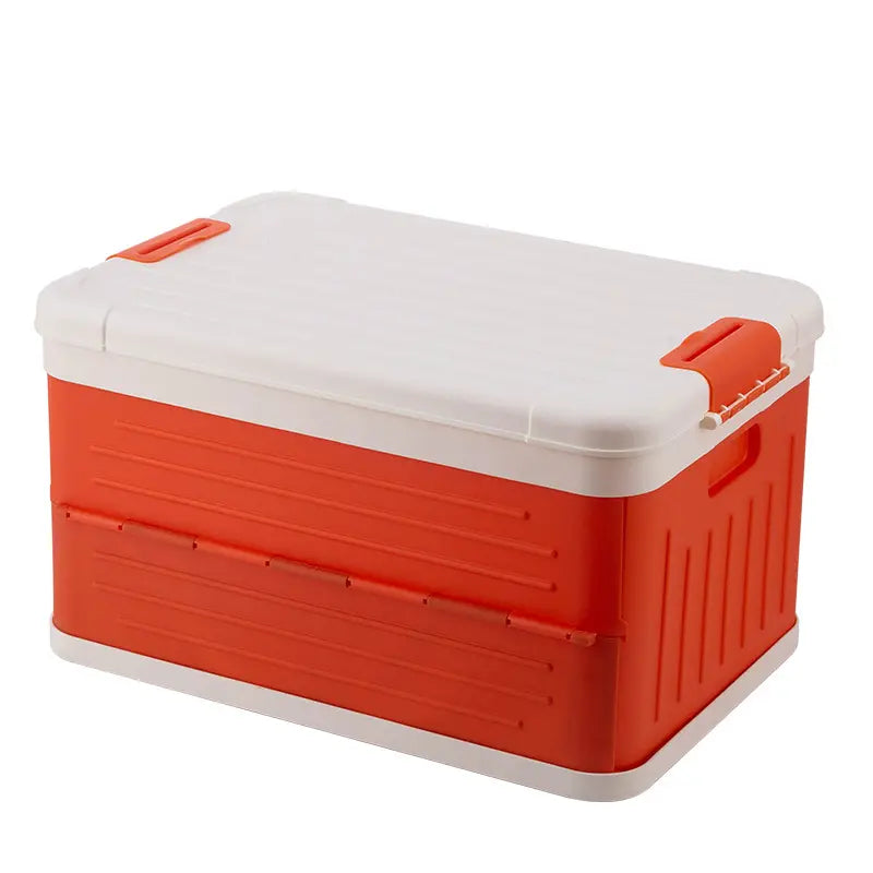 Professional Collapsible Storage Bin with Stackable Utility Design - Delicate Leather