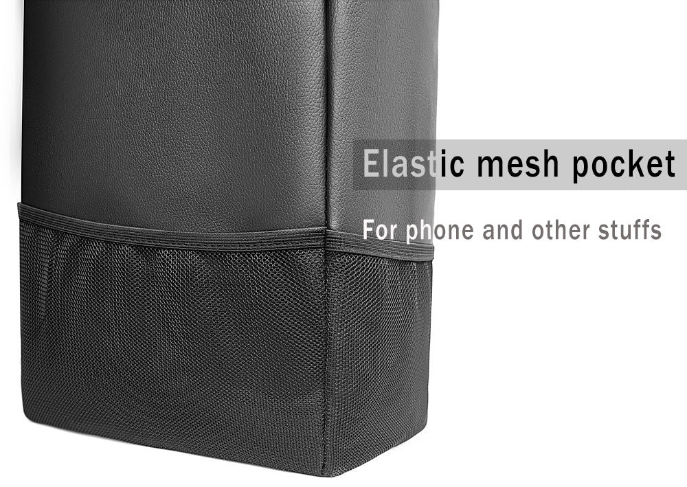 Luxury Foldable Leather Auto Garbage Bag - Hanging Headrest Large Car Trash Can for Backseat, Car Accessories - Delicate Leather