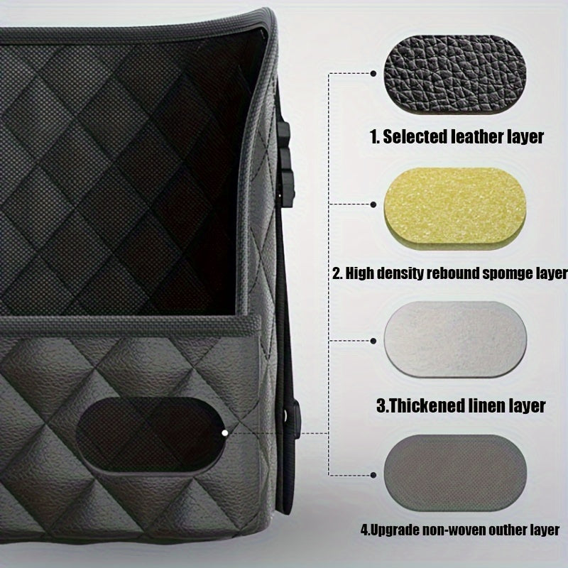 Multifunction Car Seat Back Storage Bag - Car Seats Back Pouch Pocket for Handbag - Delicate Leather