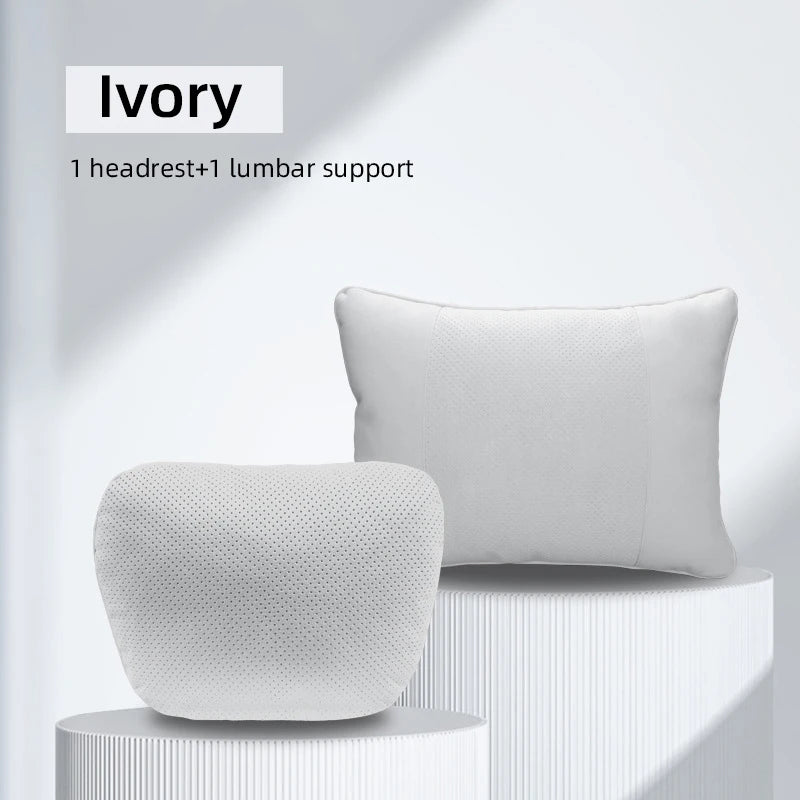 Enhance Your Driving Comfort with the Universal Car Seat Pillow: Soft and Luxurious Space Leather for Neck Support - Delicate Leather
