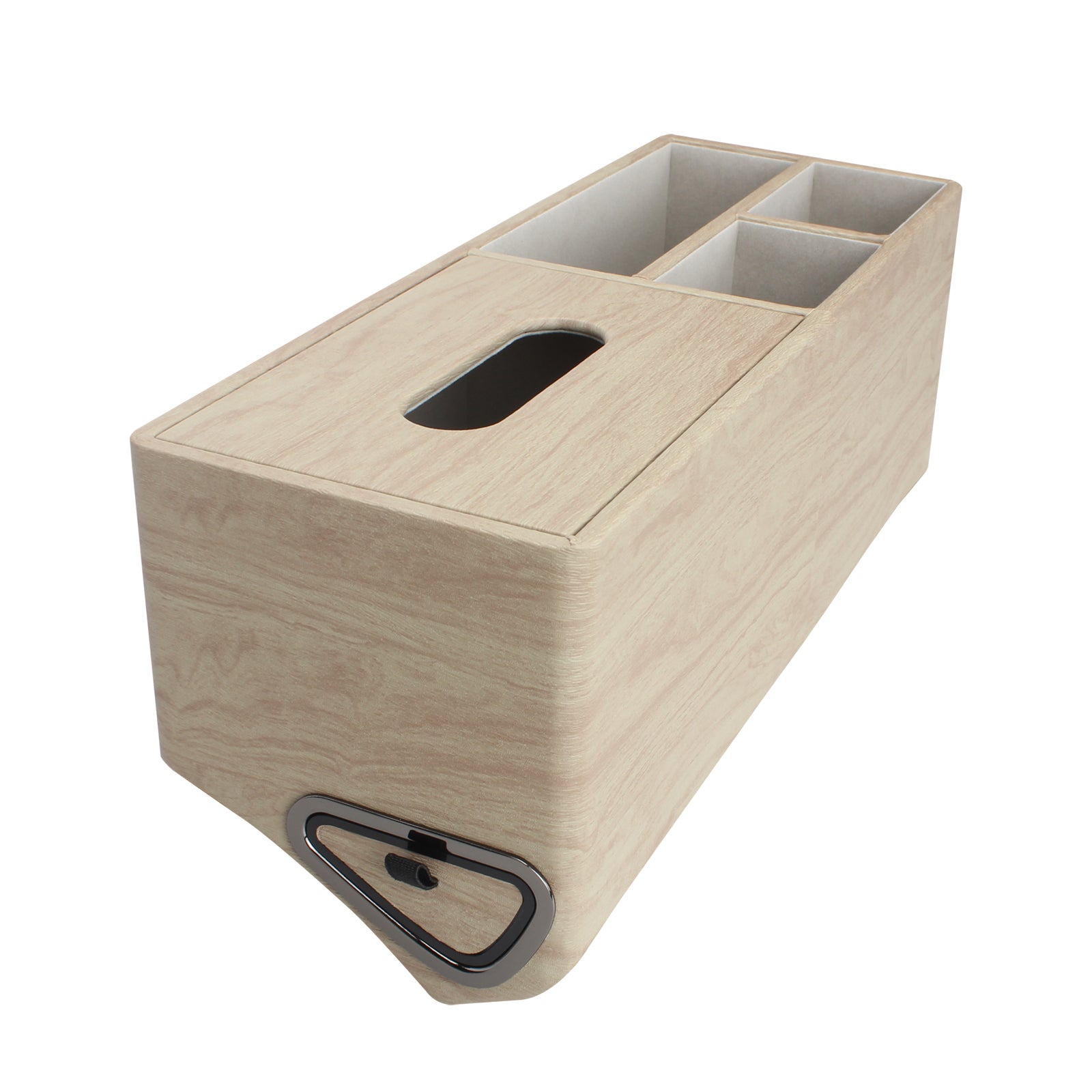 PU Material Screen Storage Organizer Box - Center Console Tissue Holder and Dashboard Hidden Holder - Delicate Leather