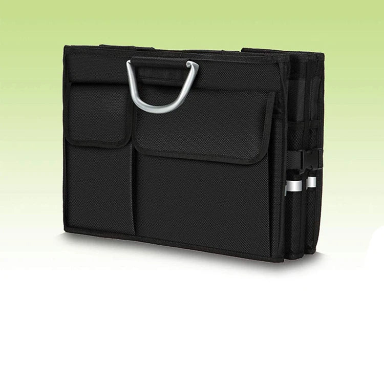 Waterproof Oxford Car Accessories Trunk Organizer: Versatile Foldable Car Travel Storage Bag - Delicate Leather