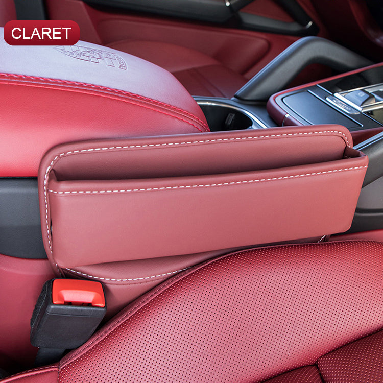 Car Seat Gap Filler Organizer, Custom For All Cars, Car Back Seat Cushion Organizer - Car Seat Gap Filler and Storage Box, Automotive Car Seat Gap Filler Organizer - Delicate Leather