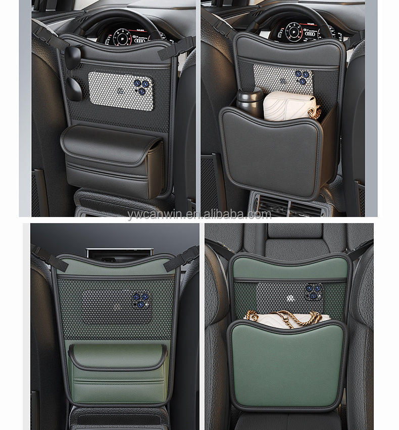 Purse Holder for Cars - Handbag Holder Between Seats - Delicate Leather