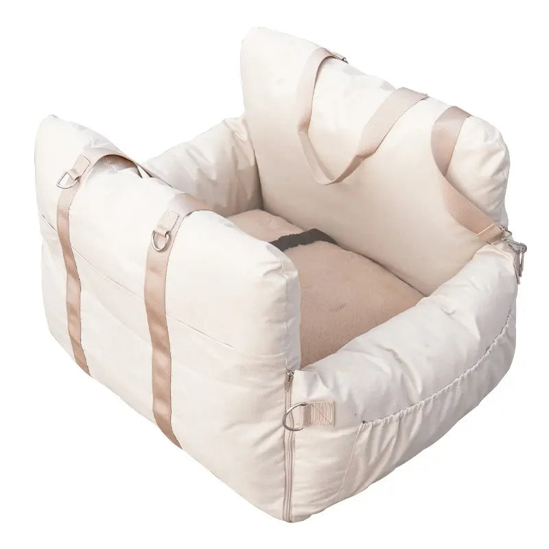 2024 Large Portable Breathable Dog Nest Crate Pet Dog Car Booster Seat Bed - Delicate Leather