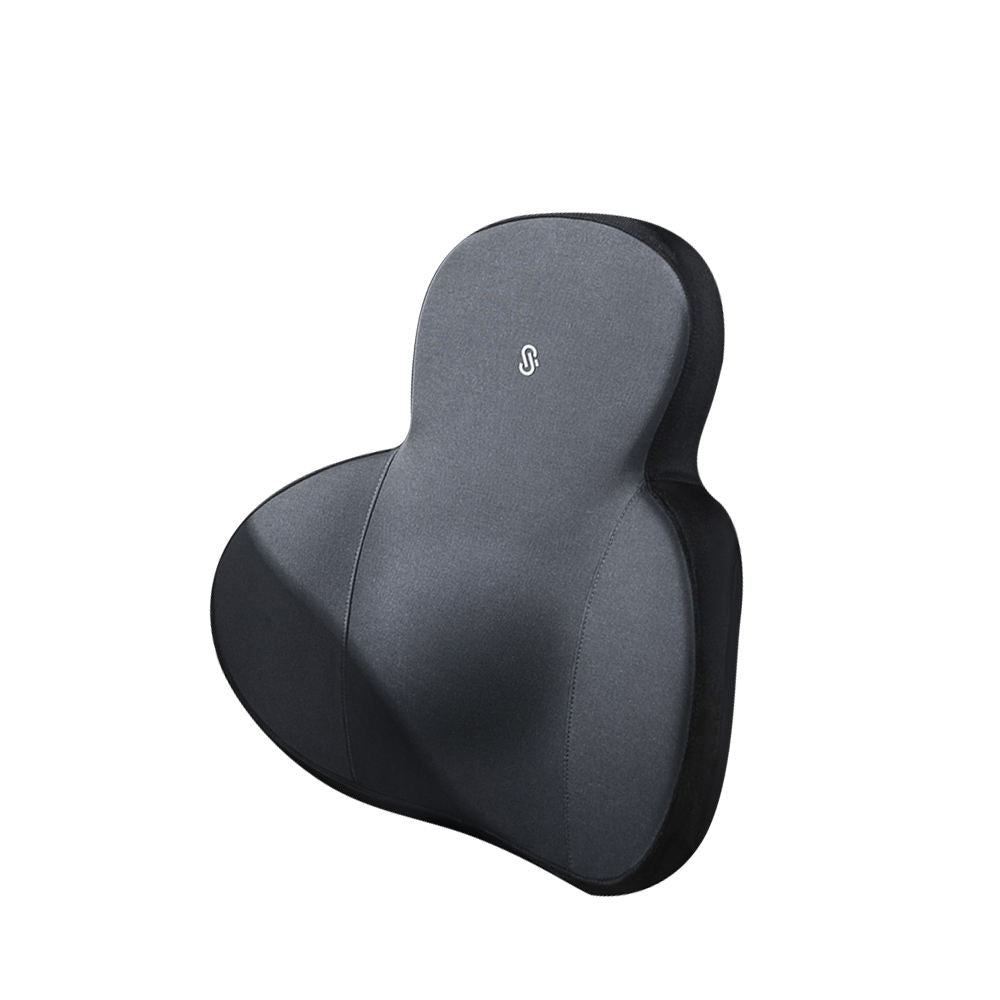 Car Headrest Back Brace Massager and Ergonomic Lumbar Support Pillow - Delicate Leather