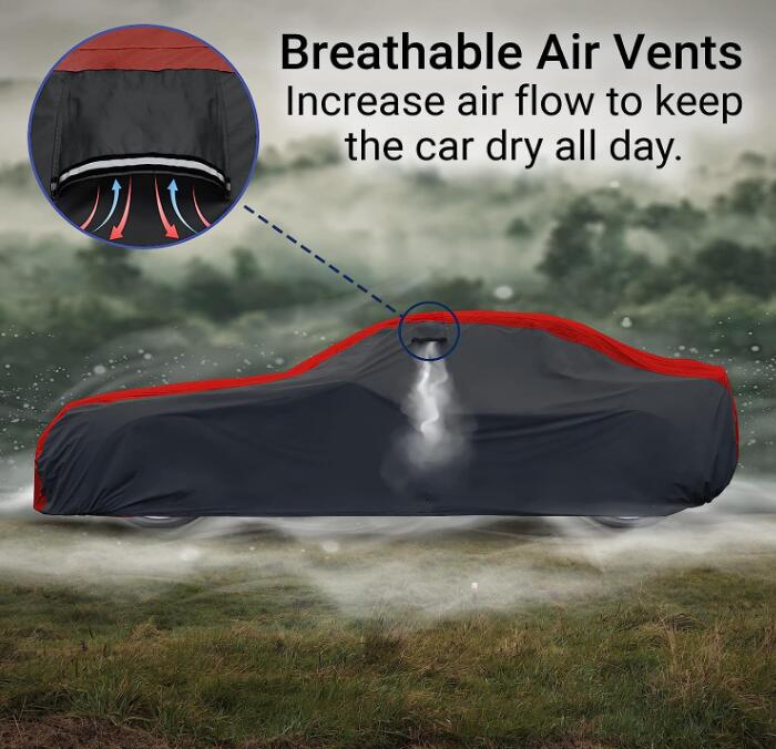 Outdoor Full Car Cover - Waterproof, Dustproof, Windproof, UV Protective Cover - Delicate Leather