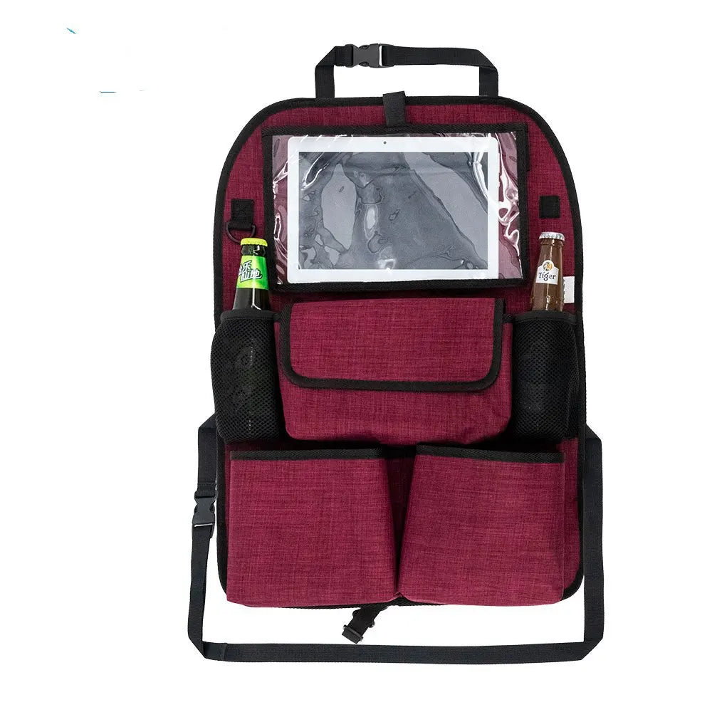 Collapsible Trunk Storage Organizer with Integrated Cooler, Spacious Multi-Compartment Design, and Waterproof Features for Cars - Delicate Leather