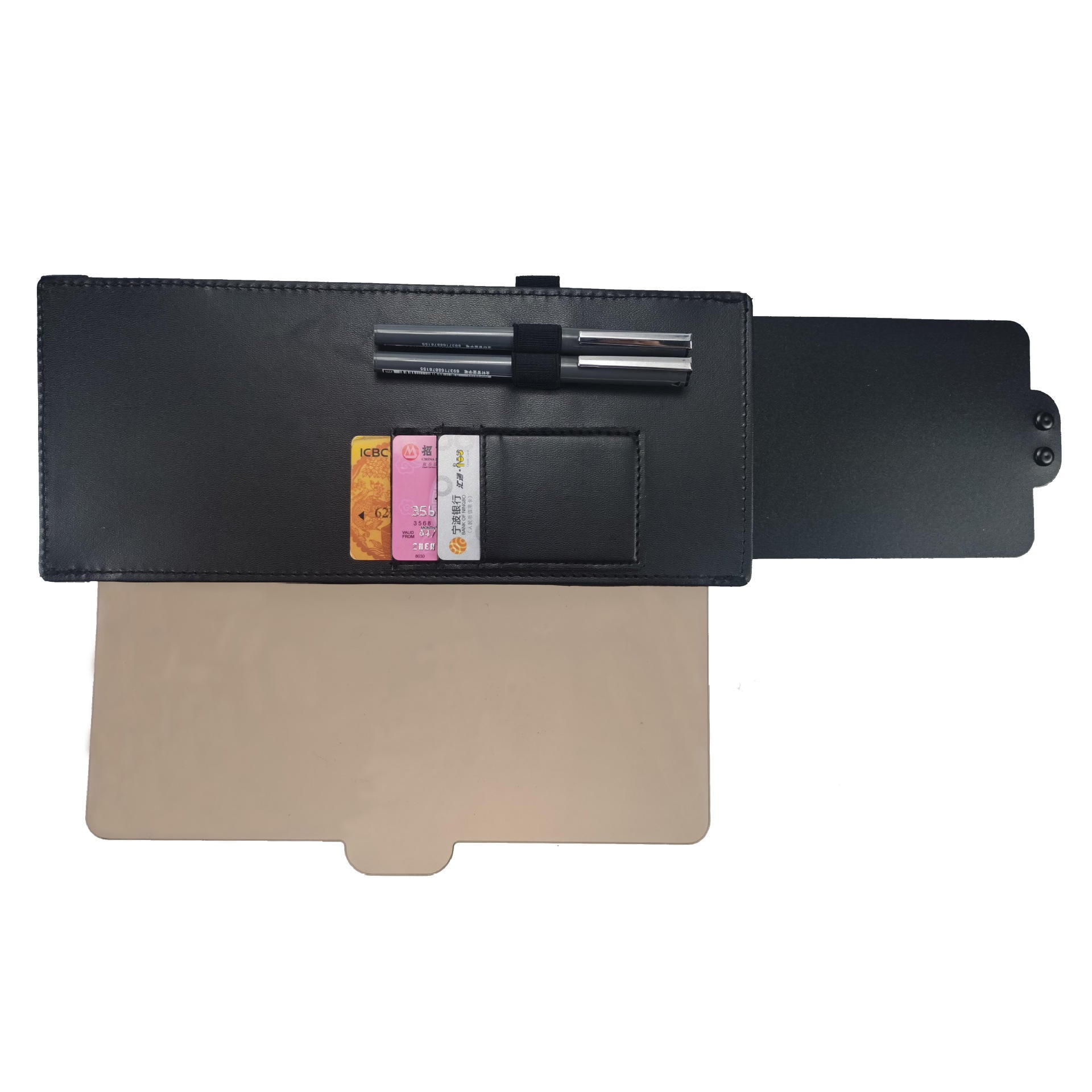 Car Visor Extender Anti-Glare Sun Visor Extender, Windshield and Side Window Sunshade and UV Rays Blocker - Delicate Leather