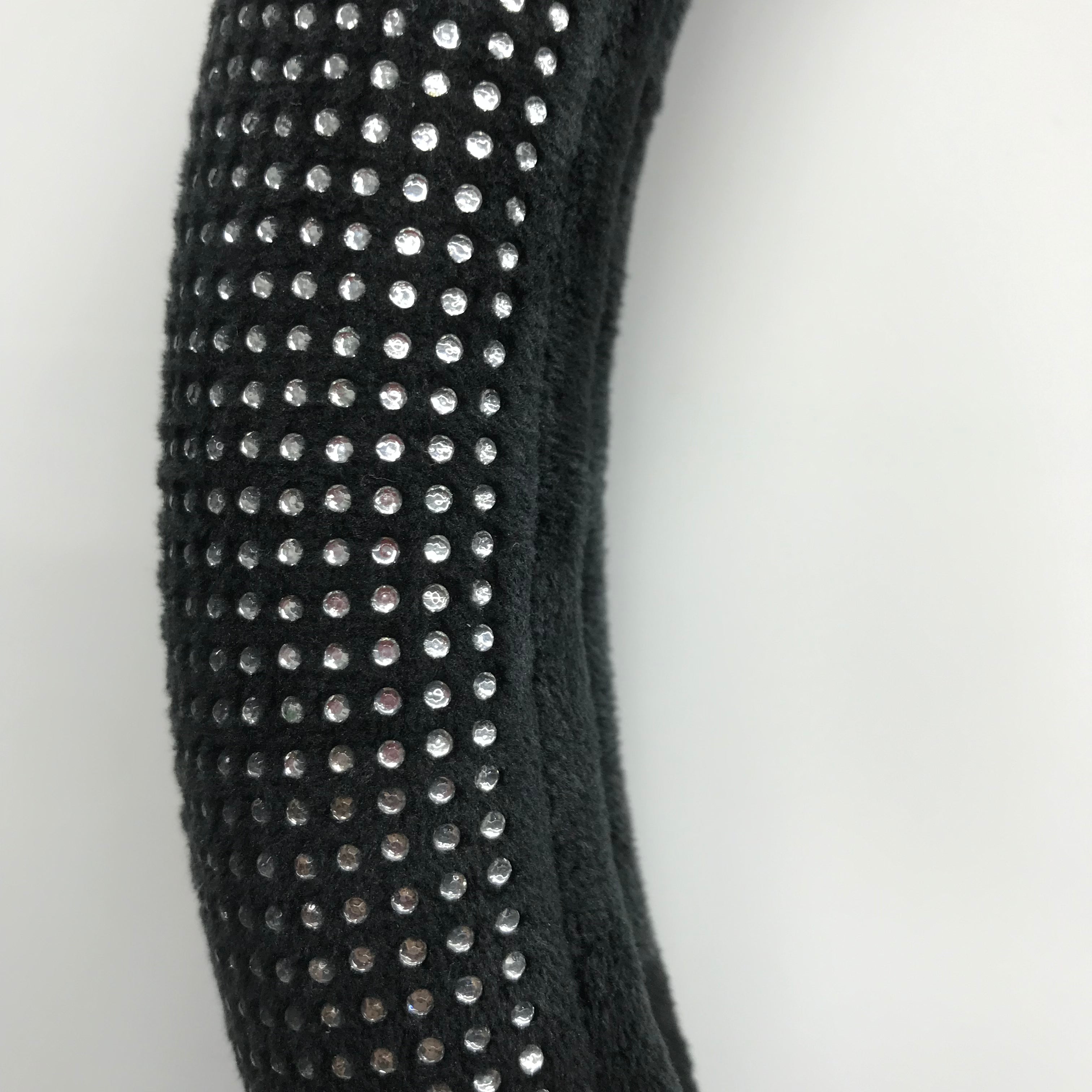 Bling Bling Crystal Warm Plush With Diamond Car Steering Wheel Cover for Girls - Delicate Leather