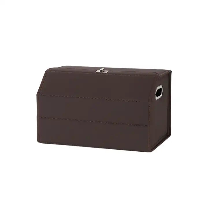 Big Trunk Organizer, Cargo Organizer SUV Trunk Storage Waterproof Collapsible Durable Multi Compartments KO12994 - Delicate Leather