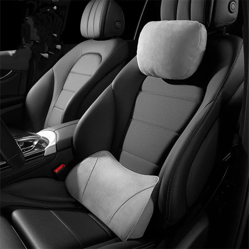 Fashionable Comfort Car Cushions: Alleviate Lower Back Pain with Waist Cushions and Backrest Pillows for Posture Correction - Delicate Leather