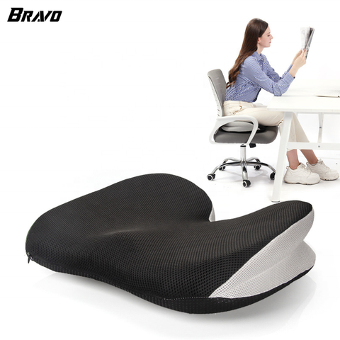 Coccyx Orthopedic Seat Cushion - Blood Circulation Office and Car Chair Cushion - Delicate Leather