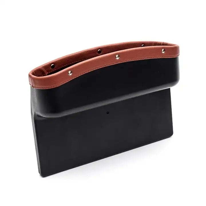 Car Seat Gap Filler Organizer, Custom For All Cars, Universal PU Leather Leak-Proof Storage Box - Car Organizer Seat Crevice Side Gap Filler - Delicate Leather