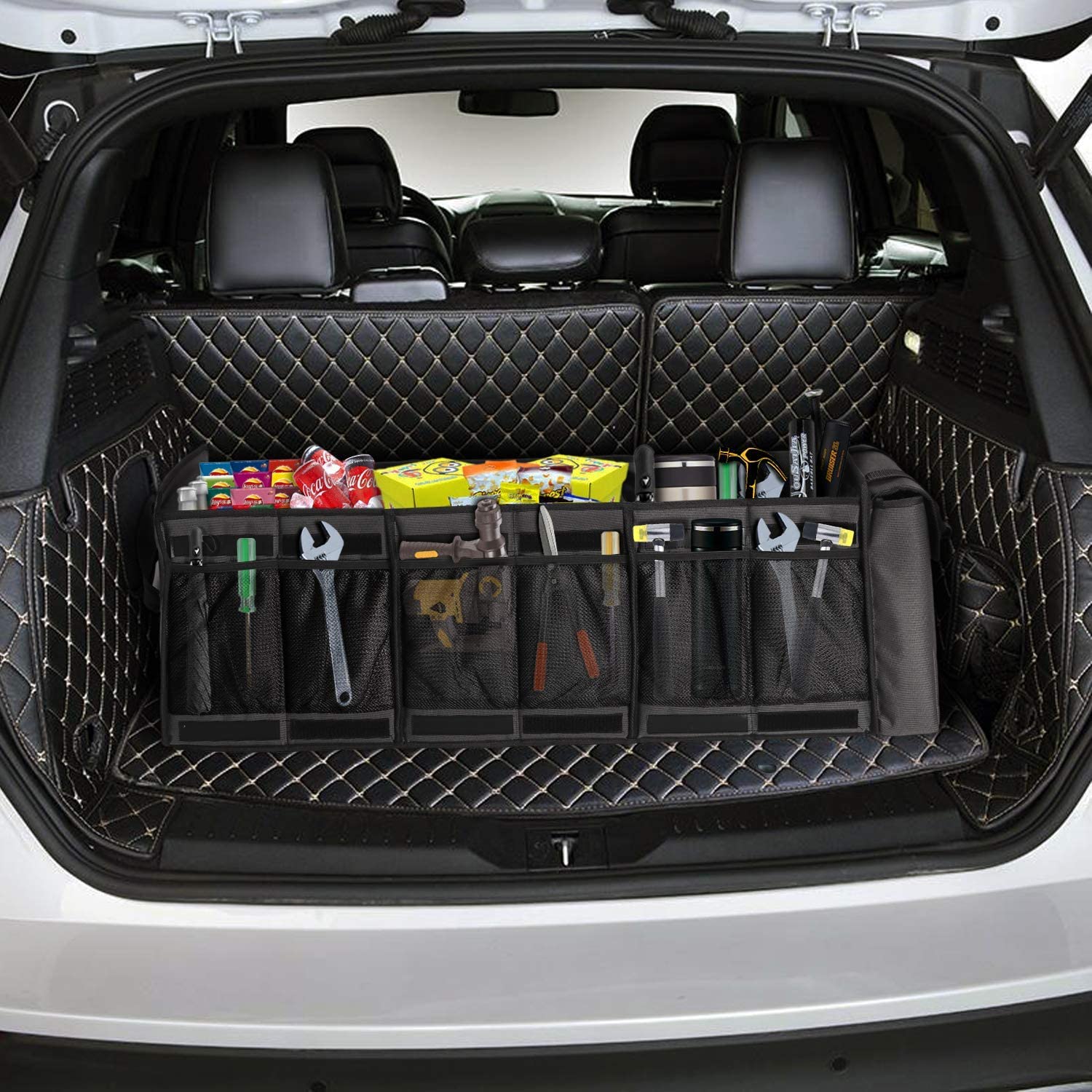 Heavy Duty Multi-Purpose Portable Insulation Cooler Bag - Collapsible Cargo Storage Box Car Trunk Organizer