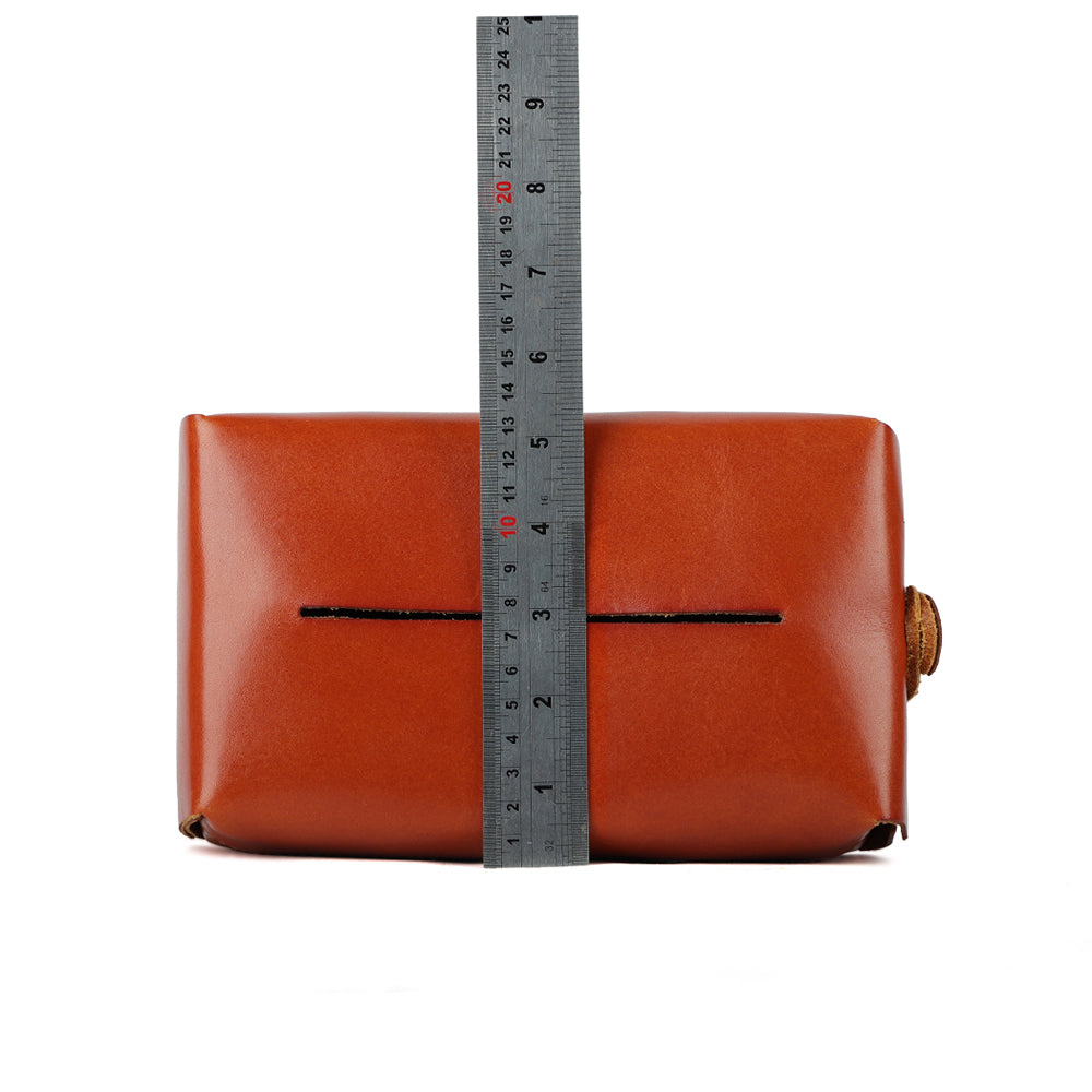 Vintage Genuine Leather Tissue Holder Case | Elegant Leather Tissue Box Storage